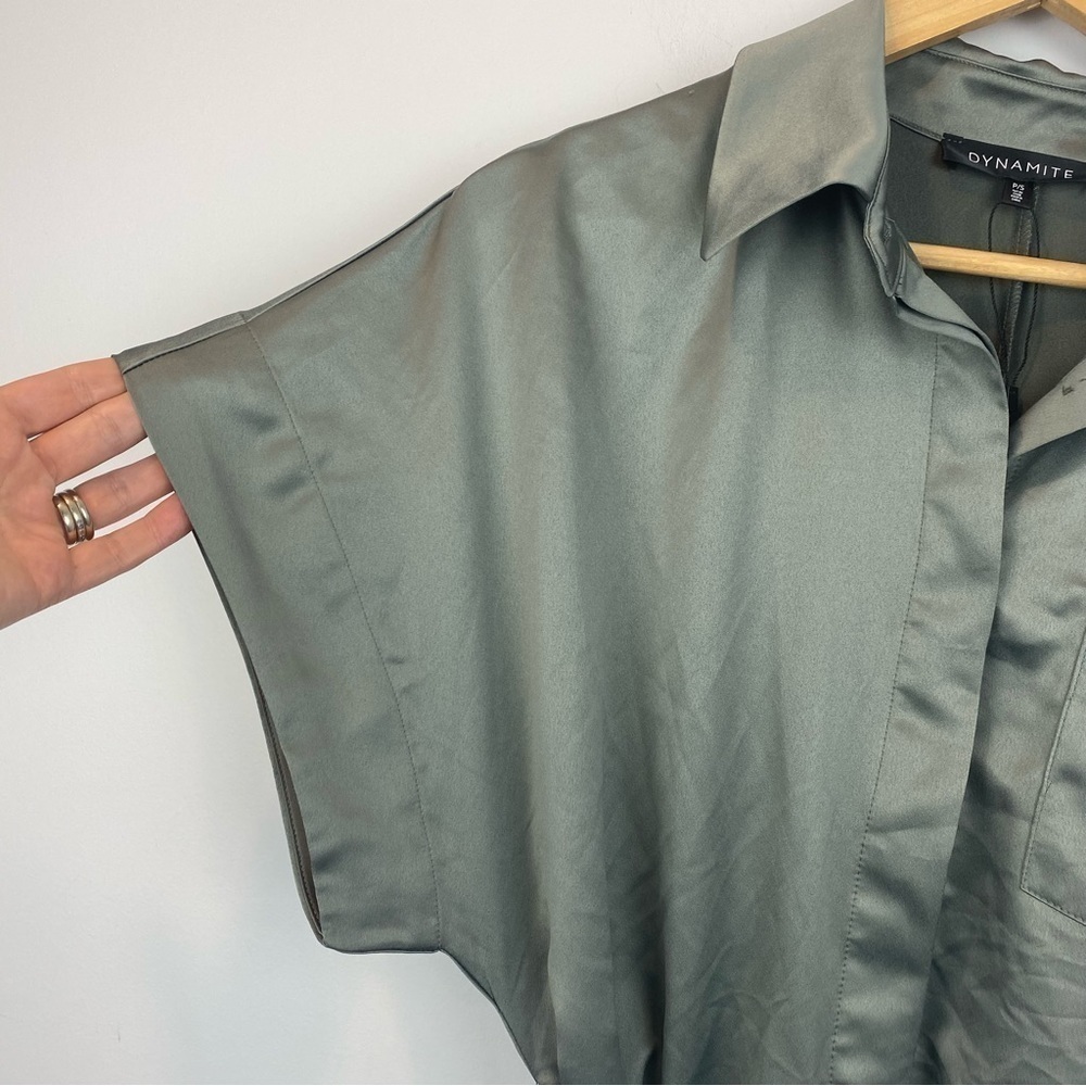 DYNAMITE • Stella Belted Shirt Dress - Picture 6 of 13